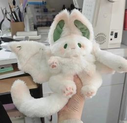 Stuffed Plush Animals Flying Sky Big Bat Plush Toy Kawaii Animal Creativity Magical Spirit Rabbit Plush Doll White Bat Soft Fill Toy d240520