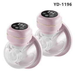 Breastpumps YD-1196 Wearable Breast Pump Portable Electric Breast Pump Hand No 3 Mode 9 suction level low noise with 26mm silicone flange WX