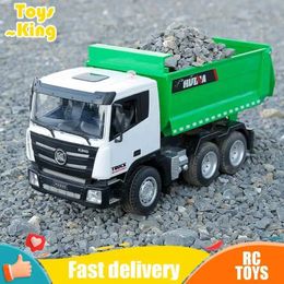 Diecast Model Cars HUINA 1556 1/18 RC Truck Remote Controlled Car Dumper Crawler Tractor 6CH Engineering Vehicle Excavator Model Toys For Boys Gift Y2405206U42