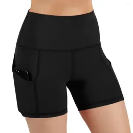 Active Shorts Women High Waist Out Pocket Yoga Short Running Athletic Pants Gym Leggings Sport Fitness