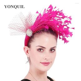 Headpieces Elegant Women Classic Wedding Headwear Ladies Nice Cockrail Hair Band Fascinators Accessories Mesh Headdress For Princess