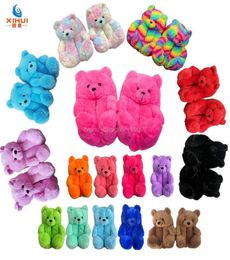 2022 New Slippers Lovely Plush slippers Toddler Size Teddy Bear Slipper Comfortable House Woman Slides 110722H3682286