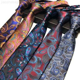 Neck Ties New Design Mens Neck Tie Elegant Man Floral Paisley Neckties 145*8*3.8cm Classic Business Casual Wedding Tie