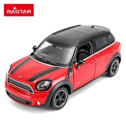 Diecast Model Cars Rastar 1 24 BMW mini cooper s countryman Simulation static alloy car model metal ornaments adult gifts childrens toys Y2405202QA5