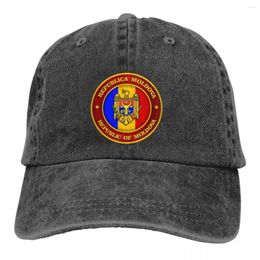 Ball Caps Summer Cap Sun Visor Moldova Hip Hop National Flag Cowboy Hat Peaked Hats