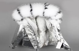 OFTBUY 2020 parka silver winter jacket women real fur coat big natural raccoon fur collar hooded rabbit fur parkas warm thick6831258