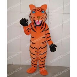 2024 Halloween Orange Tiger Mascot Costumes Halloween Cartoon Character Outfit Suit Xmas Outdoor Party Festival Dress Promotional Advertising Clothings