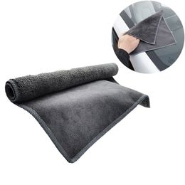 Car Cleaning Cloth Double Sided Wash Care Microfiber Towel Soft Suedette Coral Fleece Automobile Motorcycle Washing Glass Household HY0451