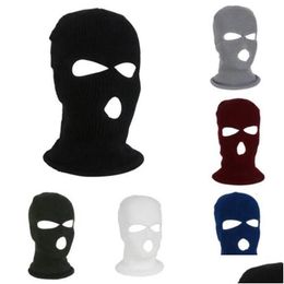 Party Masks Fedex Ski Fl Face Mask 3 Winter Cap Hole Clava Hood Motorbike Motorcycle Helmet Arm Drop Delivery Home Garden Festive Supp Dhpo5