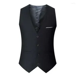 Men's Vests Business Vest Suit Korean Style Slim Fit British Formal Wear Spring And Autumn Casual