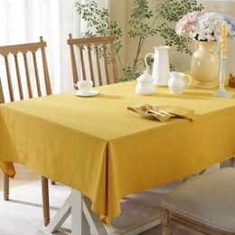 Table Cloth Simple Solid Color Washed Cotton Tablecloth