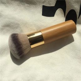The buffer airbrush finish bamboo foundation brush - Dense Soft Synthetic Hair - Beauty Makeup Blender Applicator 240518