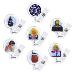 Other Office School Supplies New Life Cartoon Badge Reel Retractable Nurse Id Card Cute Nursing Reels Cool Tag Holder Clips For Studen Ot4Mb