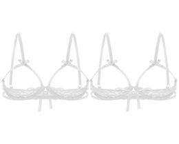 Open Nipple Bra Sexy Erotic Women Open Cup Bra Cut Out Breast Underwear See Through Sheer Lace Lingerie Shelf Underwear7787518