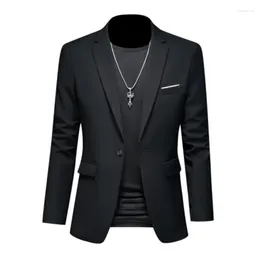 Men's Suits 2024 Spring Boutique Fashion Set Slim Fit Groom Wedding Jacket Business Office Casual Solid Color Suit Coat