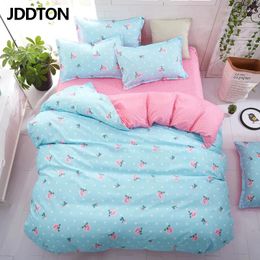 Bedding Sets JDDTON 4pcs AB Side Classic Small Floral Patterns Warm Bed Linen Duvet Cover Set Sheet Pillowcase BE100