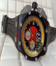 Sell Fashion watches 44 mm 26290IOOOA001VE01 Black PVD Case VK Quartz Chronograph Working Mens Watch Watches Christmas gift2244793