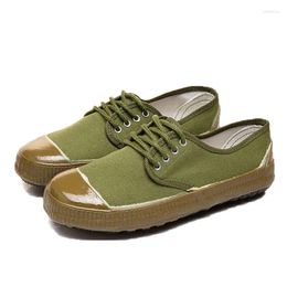 Casual Shoes Mazefeng Men's 2024 Male Wear-Resistant Sole Army Green Cottom Fabric Lace-up Couple Comfortable Solid