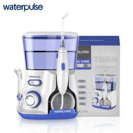 Waterpulse V300G Oral Irrigator 5pcs Tips Dental Water Flosser Electric Cleaner 800ml Oral Hygiene Dental Flosser For Oral Care 240507