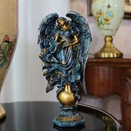 Prayer Angel Goddess Sculpture Ornament Ancient Greek Mythological Figures Lucky Statue Office Study Room Home Decor 240520