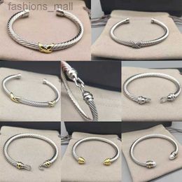 Bangle Womens Friendship Love Designer Bracelet Cuff Gift Sier Gold X Fish Hook Channel Setting Sterling Sier Jewellery Woman Cable Bracelets Bijoux