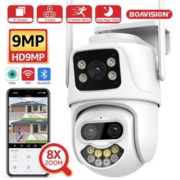 Wireless Camera Kits 9MP 6MP Wifi outdoor camera PTZ dual lens dual screen Ai Humanoid Detection Auto Tracking Onvif monitoring camera iCsee application J240518