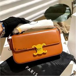 Celinly Bags Luxury Designer Bag Shoulder Bags Youth Three Person Foreskin Leather Cowhide Bag Crossbody Bags Fabric Printed Saddle Bag top quality 24ss 949