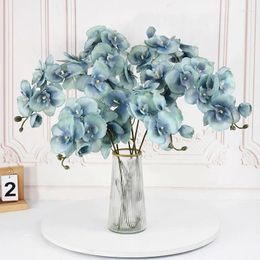 Decorative Flowers 1pcs Elegant Simulated Phalaenopsis Orchid Silk Wedding Party Table Decoration Home Garden Potted Arrangements Ornaments