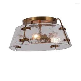 Ceiling Lights Pure Copper Lamp Aisle Balcony Light Retro Affordable Luxury Master Bedroom Hallway European Crystal