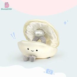 Stuffed Plush Animals 35cm Creative Cartoon Shell within Diamond Plush Toy Cute Stuffed Ring Plushies Doll Surprised Present for Lover Girlfreinds
