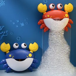Baby shower toy automatic bubble machine crab music shower toy bathroom soap bathroom safety and comfort childrens toys 240517
