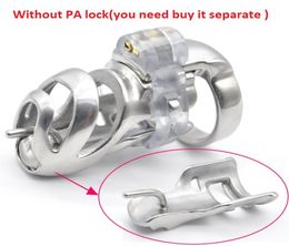 Stainless Steel 3D Male Long Cock Cage Detachable PA Lock Substitutable Nail Penis Ring Device Bondage BDSM Sex Toy A3593328592