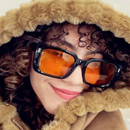 Sunglasses OLOPKY 2022 Square Women Eyewear Shades For Vintage Orange Punk Glasses Hombre Lentes De Sol Mujer 213O