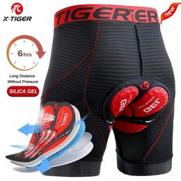 X-TIGER Cycling Shorts Breathable Mesh Cycling Underwear Gel Pad Shockproof MTB Bike Shorts Drop Bicycle Underwear 240520