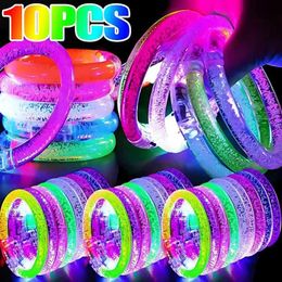 LED Toys 110 pieces of LED bracelets wristbands luminous party supplies neon lights bracelets toys weddings Christmas party decorations s24