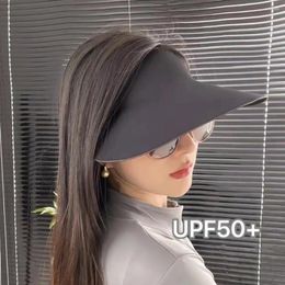 Wide Brim Hats Women Outdoor Hat Women's Sun With Adjustable Circumference For Face Protection Anti-uv Block Foldable