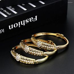 Bangle Sunspicems Gold Color Arabic Bracelet Crystal Women Charm Set Dubai Muslim Wedding Jewelry Morocco Bridal Gift