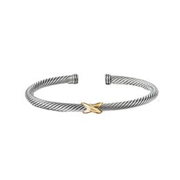 Bangle Trend Bracelet Jewelry Gold Charm Designer Women Platinum Twisted Wire Bracelets Selling Jewelrys Drop Delivery Dhmwn