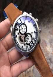 New Fashion Mens Designer Luxury Watches Montre Chronograph Leather Men Watch Clock Quartz Watches Relojes De Lujo Para Hombre Wri2162335