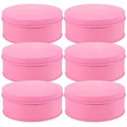 Storage Bottles 6 Pcs Biscuits Cookies Candy Tin Jar Container Tins Sugar Case Tinplate Containers