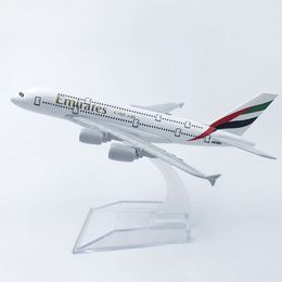 16cm 1:400 Metal Aircraft Replica Emirates Airlines A380 Aeroplane Diecast Model Aviation Plane Collectible Toys for Boys