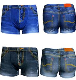 Whole2015 Sexy Funny Mens Shorts Print Boxers Men Underwear Male Panties Cotton Boxers Comfortable Breathable Cuecas jeans4250412