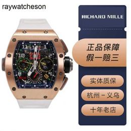 Richamills Watch Milles Watches Rm1102 Mens 18k Rose Gold Calendar Time Month Double Zone Automatic Mechanical Famous Luxury