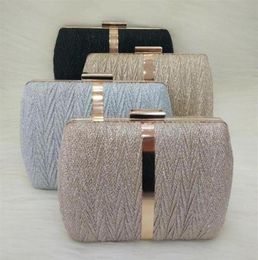 19 New Fashion Women Pu Leather Clutch Simple Bark Pattern Evening Bag Dinner Party Handbag Purse Shoulder Messenger Bag 004245Z4395121