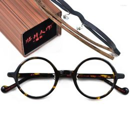 Sunglasses Frames HDCRAFTER Top Quality Acetate Eyeglasses Frame Men Women Optical Glasses Prescription Compute Vintage Round