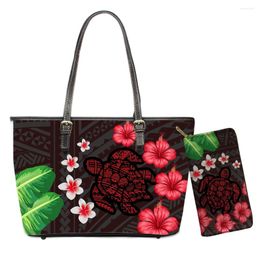 Shoulder Bags Ladies Luxury Handbags 2pcs Set Bohemia Floral Printed Women Bag And Purse 2024 Sac Femme Wholesale Free Drop