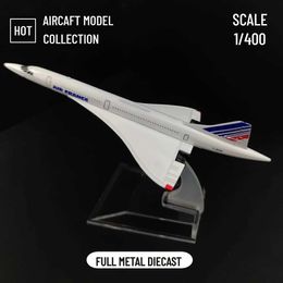 Aircraft Modle Size 1 400 Metal Aircraft Copy 15cm Air France Concorde Model Aviation Die Casting Mini Childrens Room Decoration Gift Toy s2452089