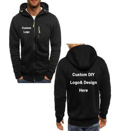 New Arrival Custom DIY Logo Text Image Sports Coat Hoodies Men Fashion Cool Zipper Jacket Costume Y2005194756210