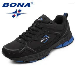 Casual Shoes BONA Classics Style Men Running Lace Up Sport Leather Outdoor Jogging Sneakers Comfortable