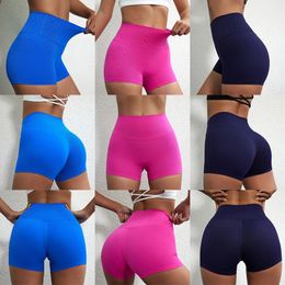 Sexy Nylon Fabric Yoga Shorts High Waist Womens shorts tights Sports Fitness Naked feel Squat Proof Running Gym Workout Compression Exercise Pants free shipping